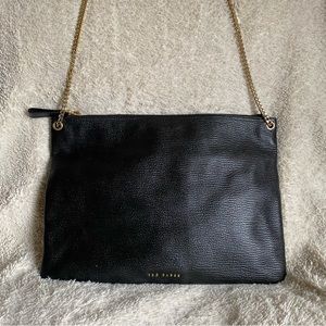 Ted Baker Black Leather Crossbody Shoulder Bag